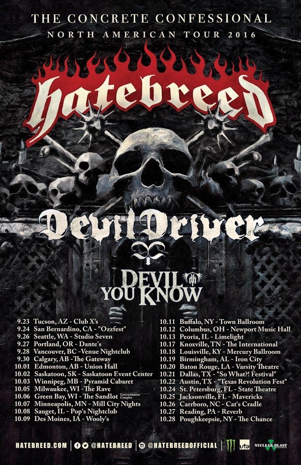 Hatebreed, DevilDriver, Devil You Know Tour 