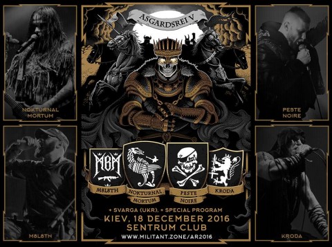 Nokturnal Mortum, Peste Noire, M8L8TH, Kroda and Svarga are to perform at festival in Kyiv
