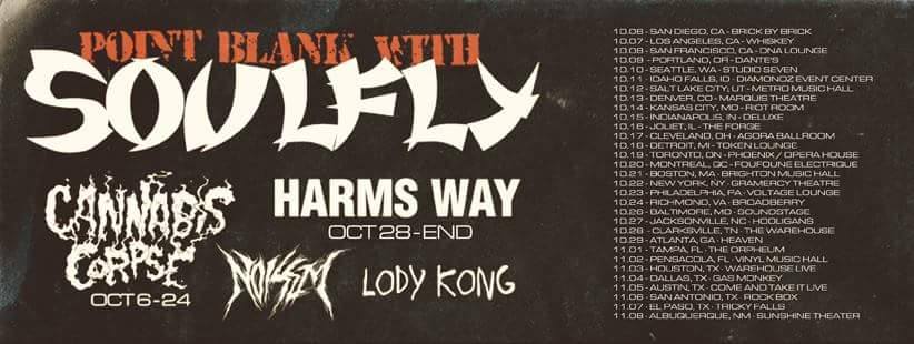 Cannabis Corpse Soulfly Tour