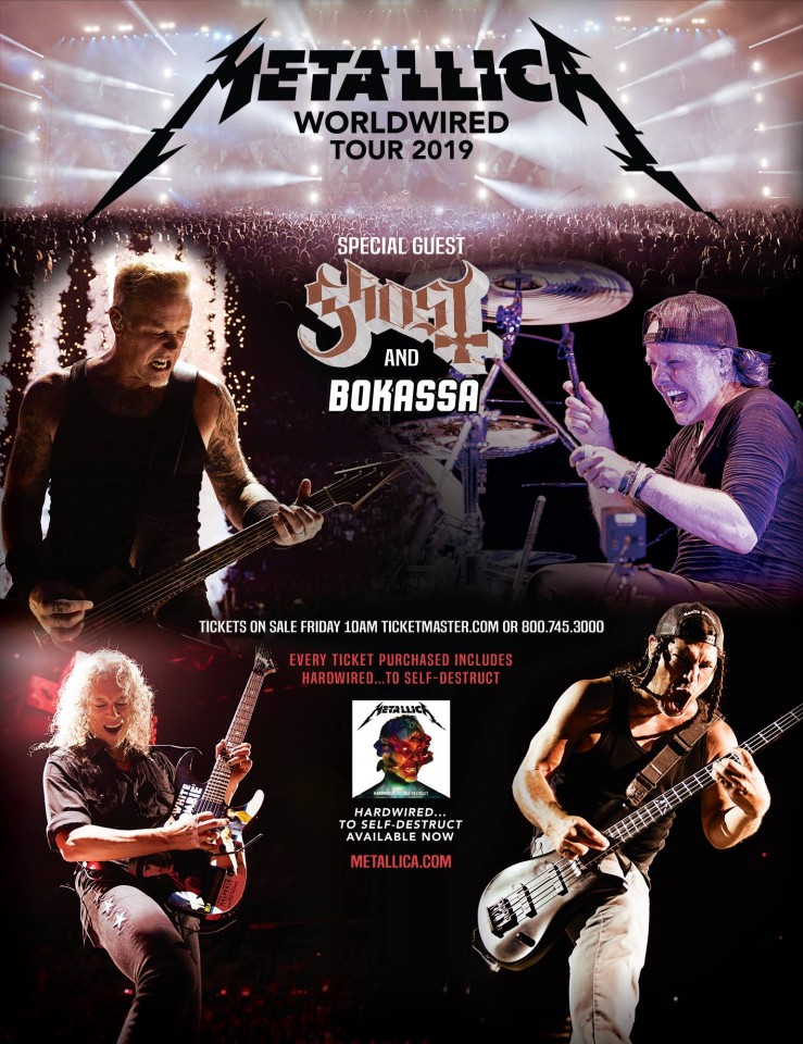 Ghost відправляться у спільне європейське турне з Metallica наступного літа