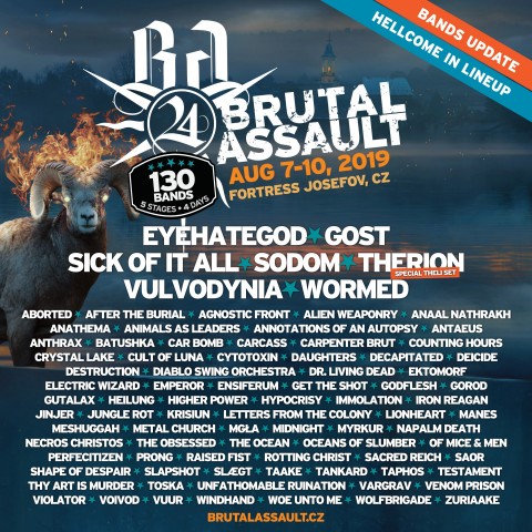 Brutal Assault 2019: Announcement of new bands and live video with Insanity Alert