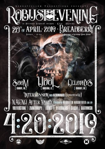 Robustfellow gig feat. Udol, Celophys, and Soom to be held in Kyiv on April 20
