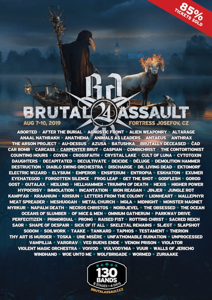 ​7-10.08.2019 Brutal Assault @ Fortress Josefov, Jaromer, Czech Republic