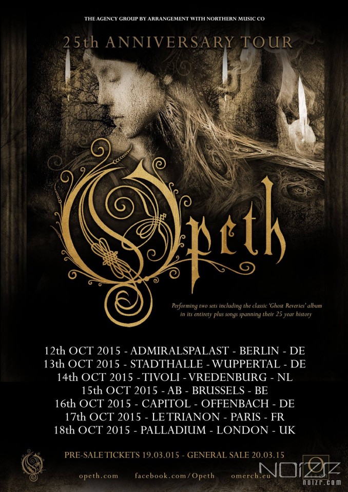 Opeth анонсували шість додаткових шоу на честь 25-річчя гурту