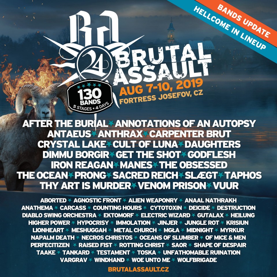 Brutal Assault 2019 announces new bands